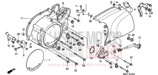 KURBELGEHAEUSEDECKEL, L. VT1100C2X de 1999